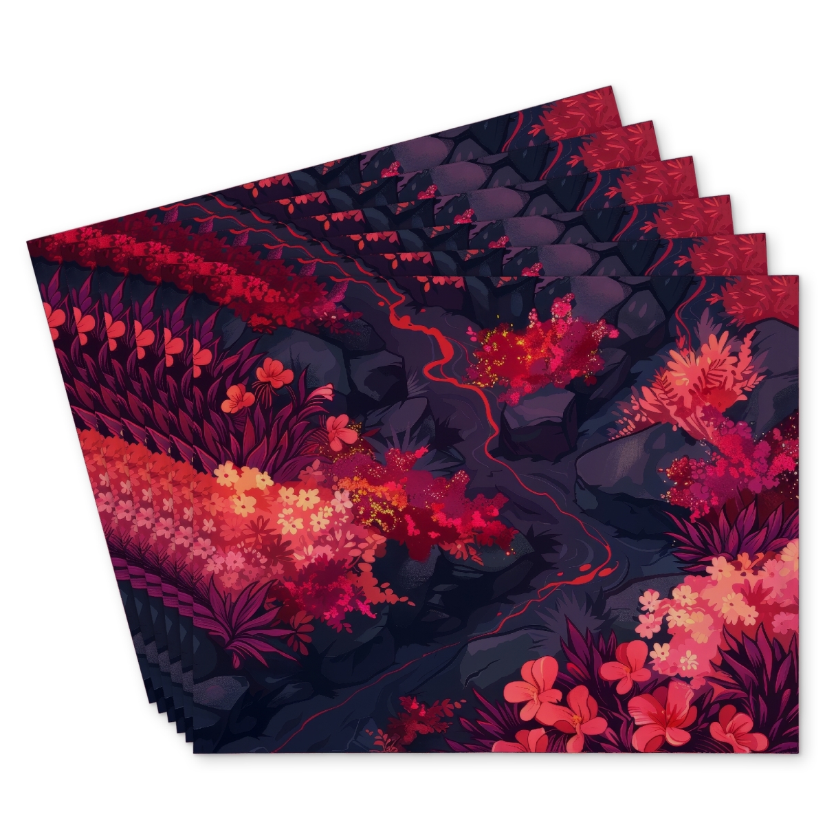 Picture of Conscious Sales C6PP1418RYXLPK 14 x 18 in. Burning Plants Polyester Placemat - Stylish Design