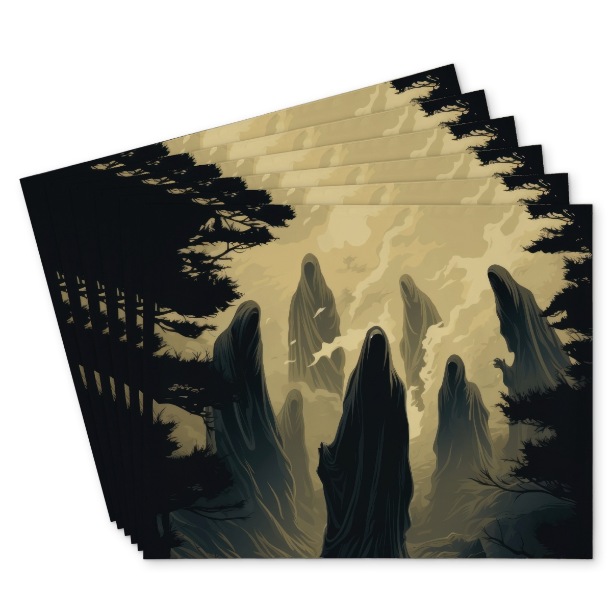 Picture of Conscious Sales C6PP1418VQMFMB 14 x 18 in. Here They Wait - Polyester Placemat for Home Decor