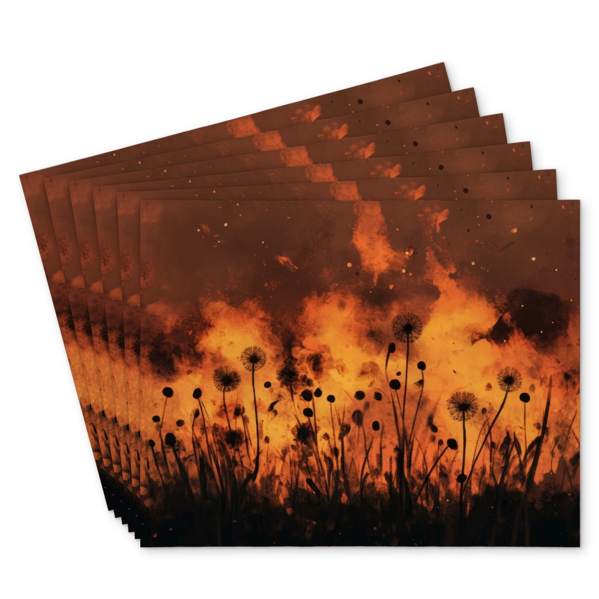 Picture of Conscious Sales C6PP1418VZO0HL 14 x 18 in. Ablaze Polyester Placemat - Stylish Home Decor Accent