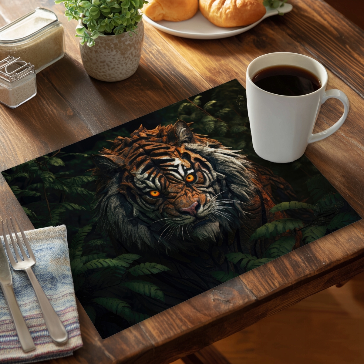 Picture of Conscious Sales C6PP1418WA1SBU 14 x 18 in. Predator Polyester Placemat - Stylish Home Decor Accent
