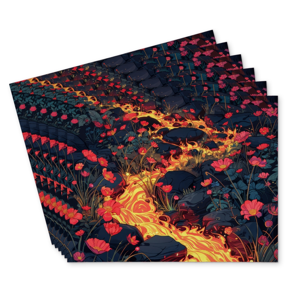 Picture of Conscious Sales C6PP1418XPGM6O 14 x 18 in. Dodging Nature Polyester Placemat - Stylish Home Decor