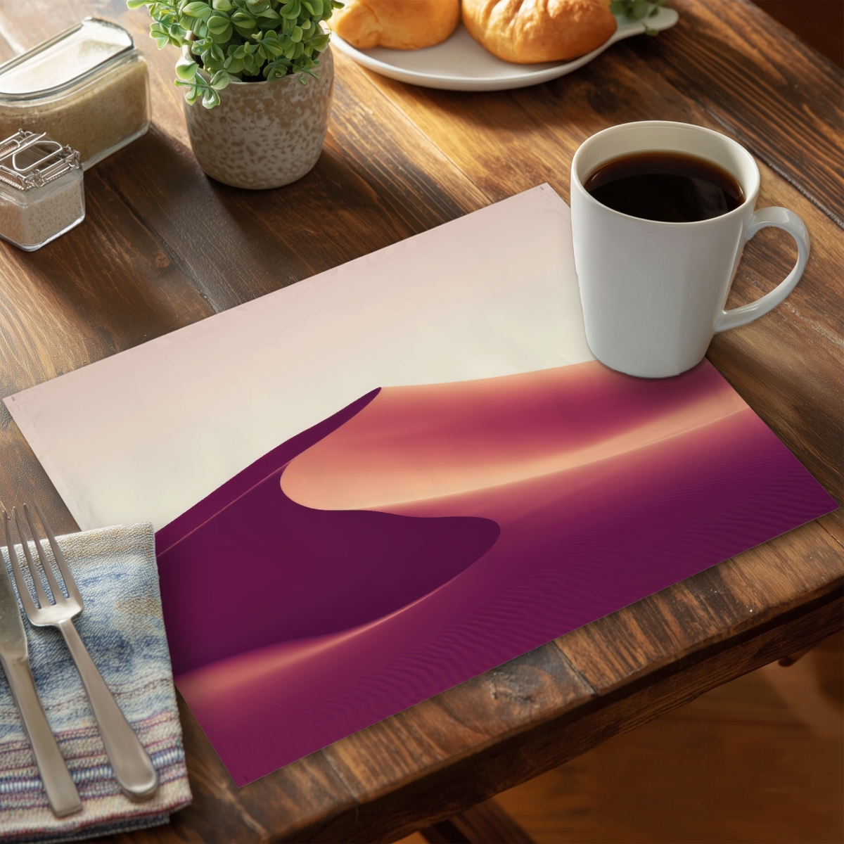 Picture of Conscious Sales C6PP1418XR5UG3 14 x 18 in. Setting Sands Polyester Placemat - Elegant Home Decor Accent