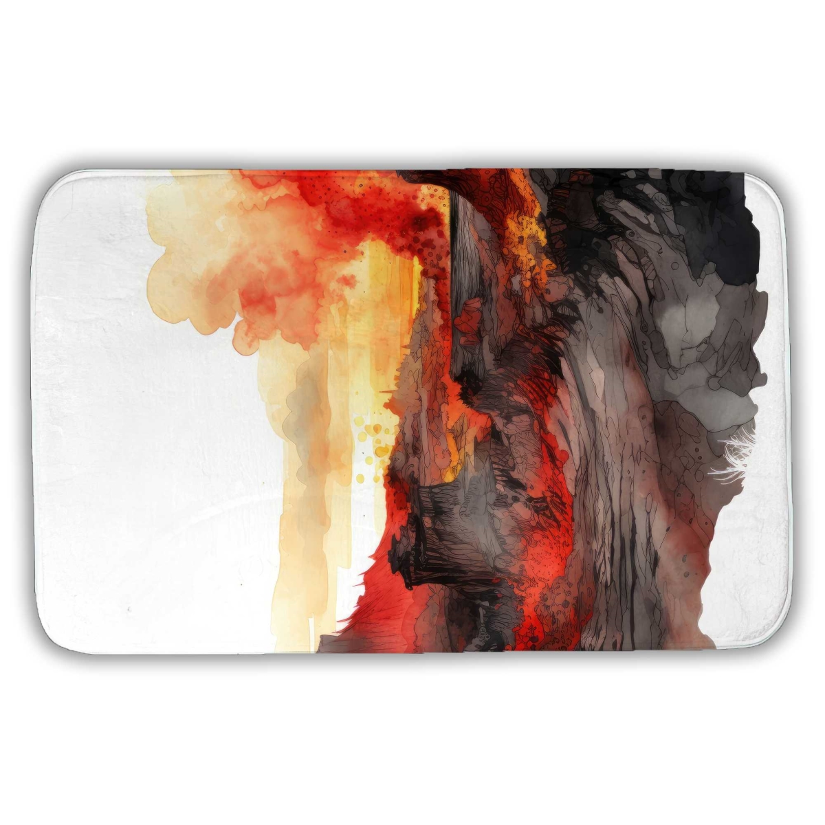 C1BM2134WHL3UN 21 x 34 in. Minimalist Flow - Orange Bath Mat - Soft & Stylish
