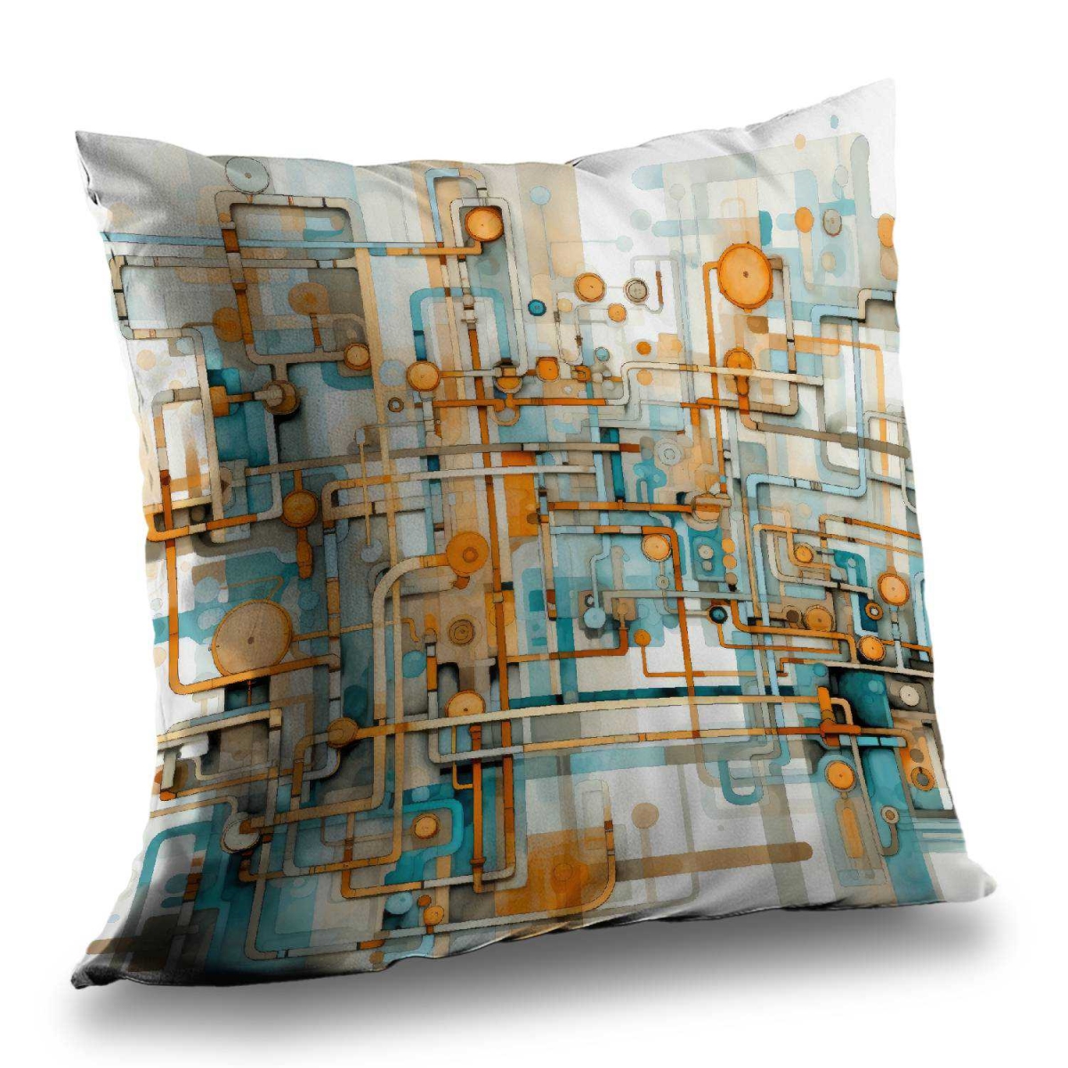 Concius Sales C1PT2020PDT4RN 20 x 20 in. Like Clockwork Poly Twill Throw Pillow - Home Decor Accent - Insert Included