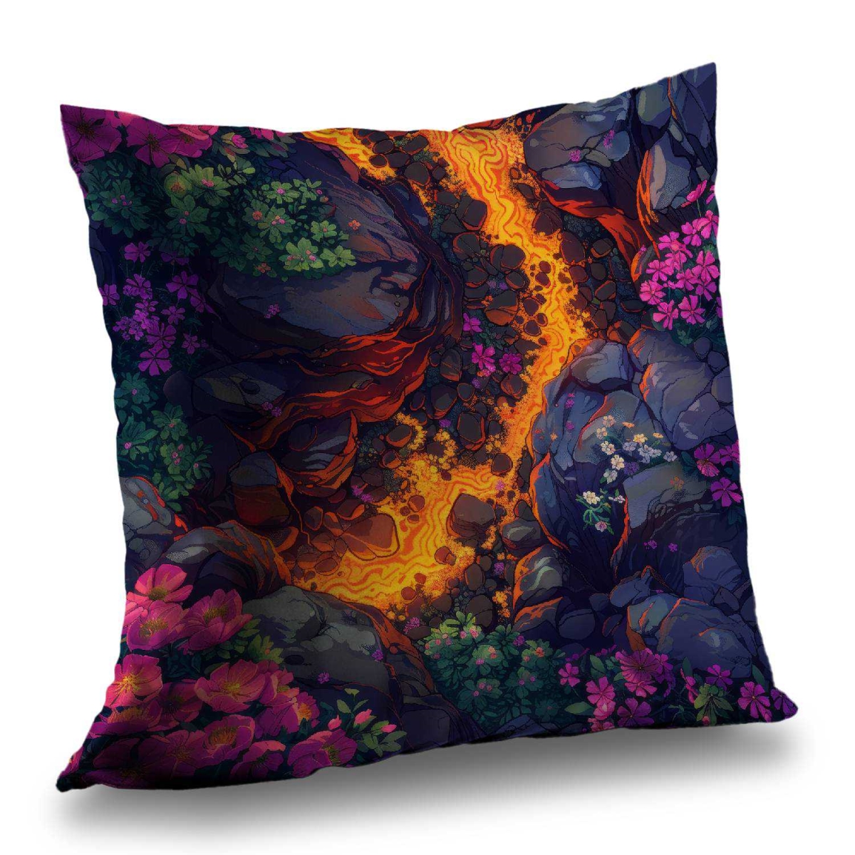 Concius Sales C1PT2020SO4OE2 20 x 20 in. Hot River Poly Twill Throw Pillow - Stylish Home Decor - Insert Included