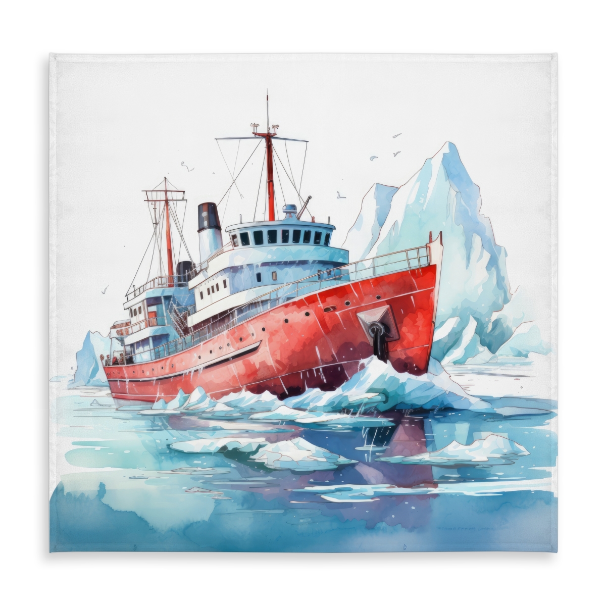 Picture of Conscious Sales C1TC5858534UU8 58 x 58 in. Breaking the Ice Red Indoor & Outdoor Tablecloth
