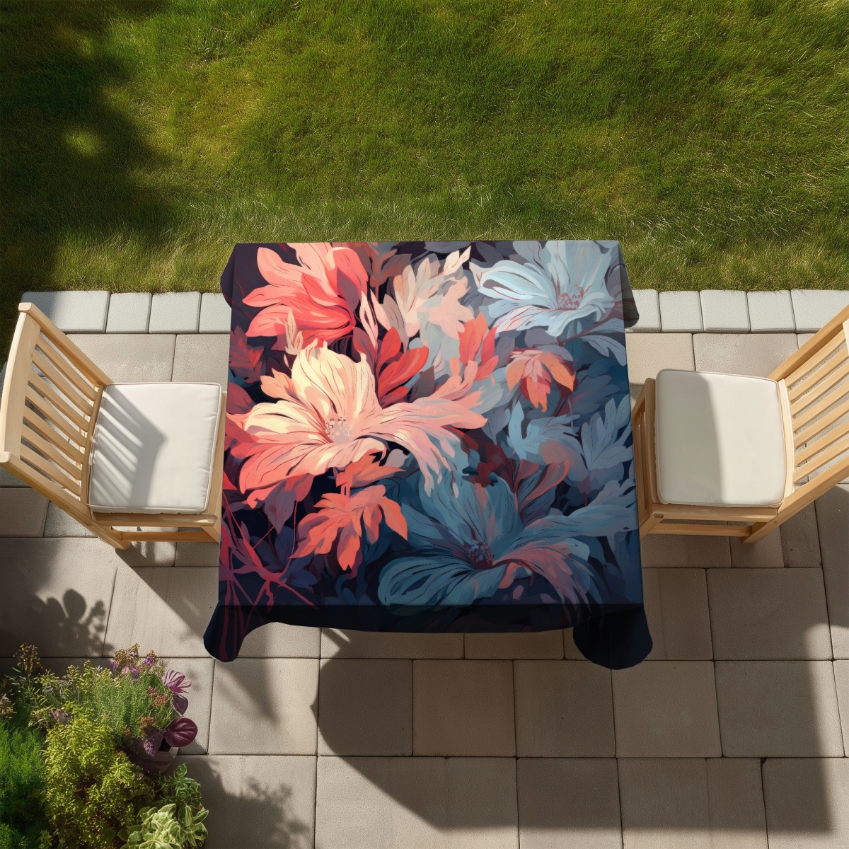 Picture of Conscious Sales C1TC5858B82RPL 58 x 58 in. Silent Charm Gray Indoor & Outdoor Tablecloth for Home Decor