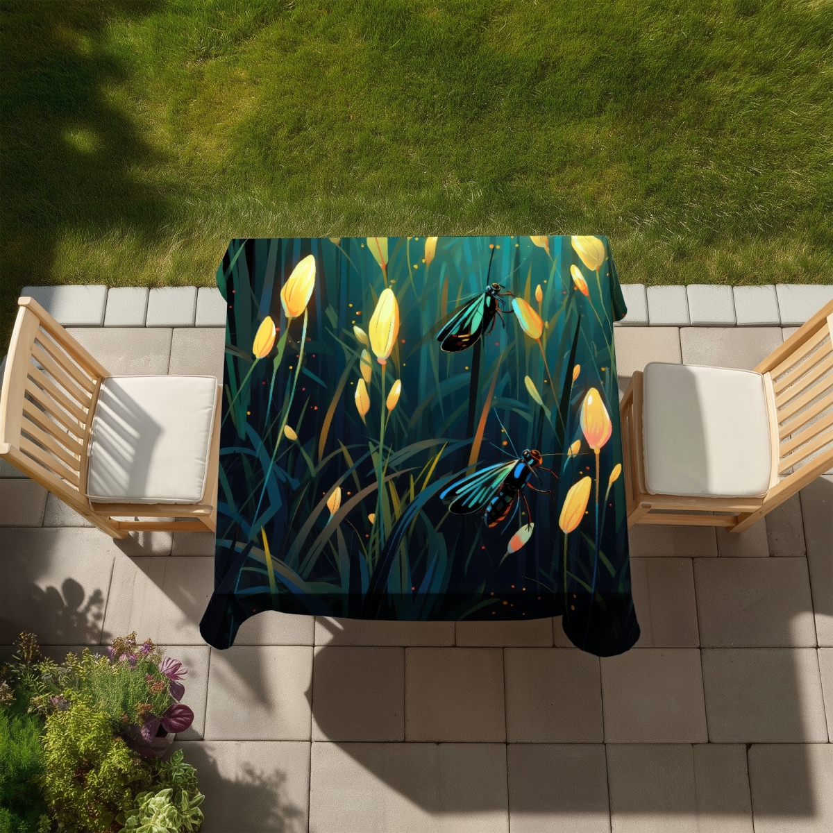 Picture of Conscious Sales C1TC5858MGLYU1 58 x 58 in. Appealing Yellow Indoor & Outdoor Tablecloth for Home Decor
