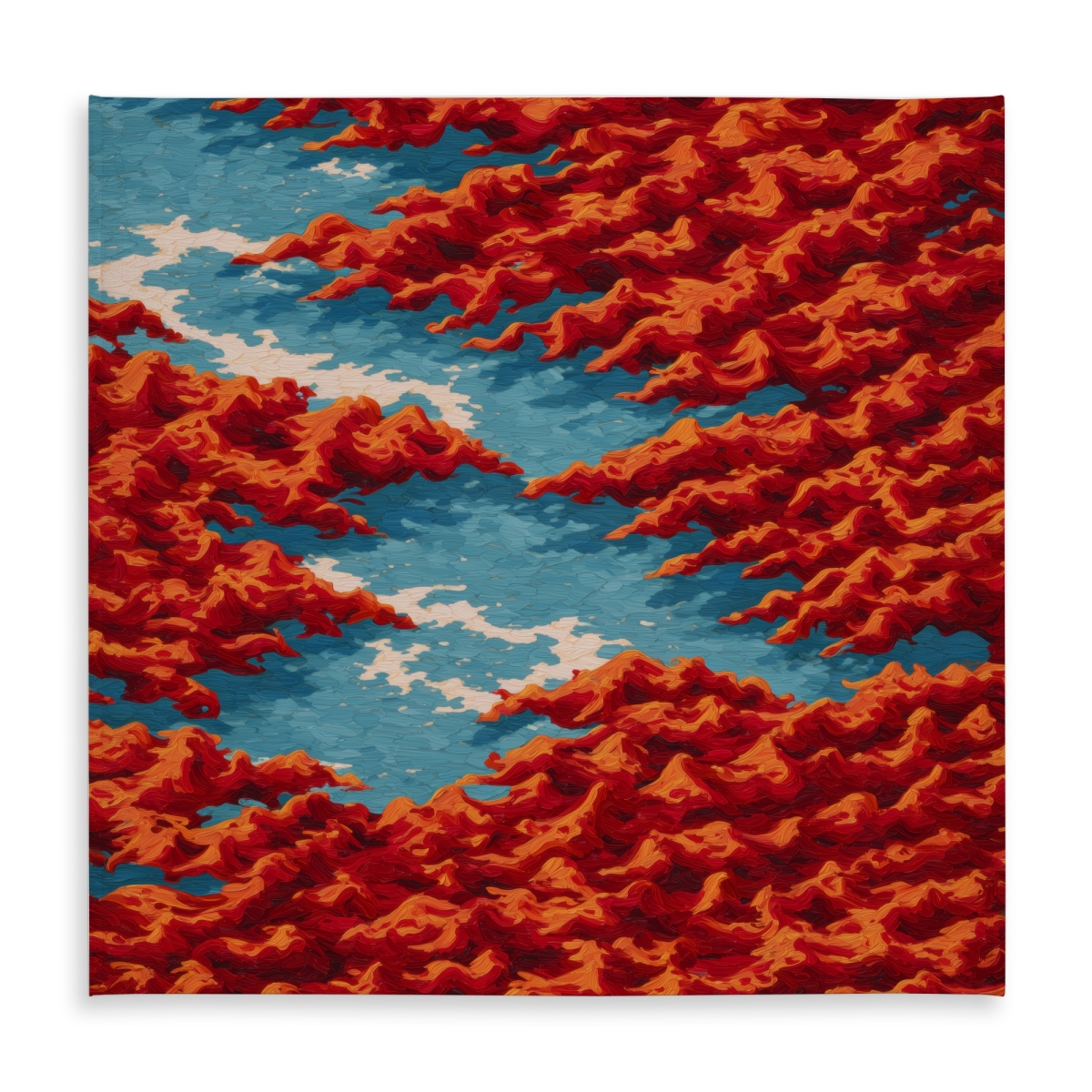 Picture of Conscious Sales C1TC5858VQG0DN 58 x 58 in. Red Mounds Tablecloth - Indoor & Outdoor Home Decor - Stylish