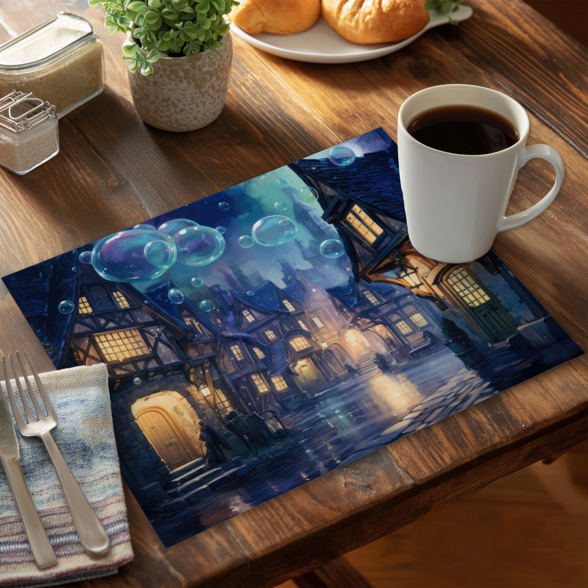 Picture of Conscious Sales C6PP1418ZQ00A2 14 x 18 in. Floating Through Polyester Placemat - Stylish Home Decor