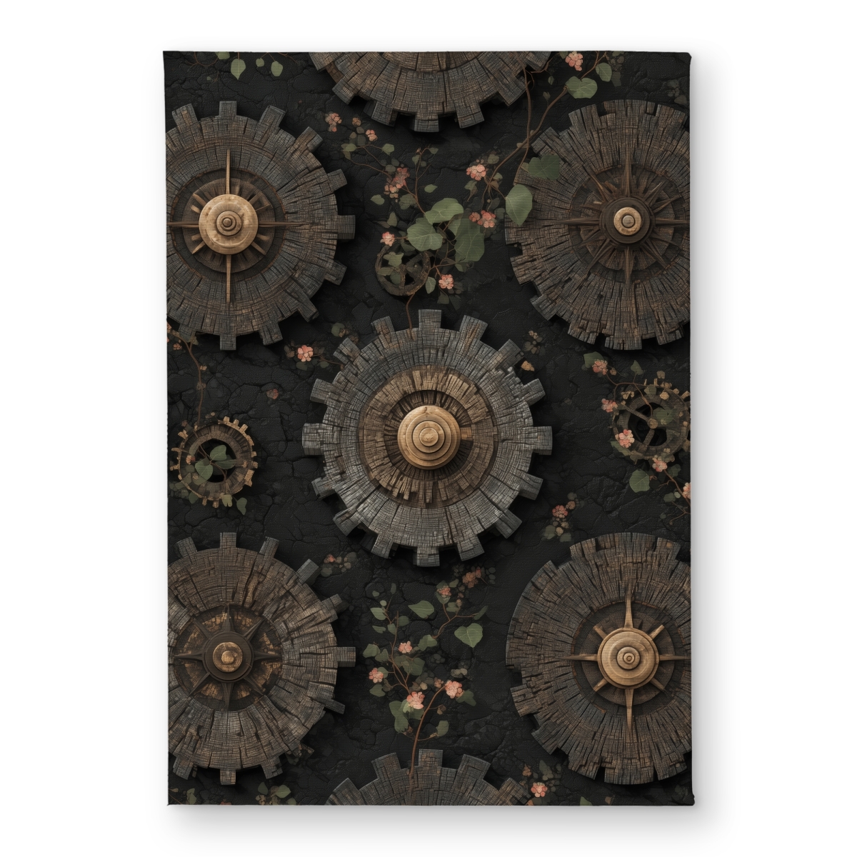 CODM1724IGARKS 17 x 24 in. Cog Pattern Gray Indoor & Outdoor Door Mat - Home Decor