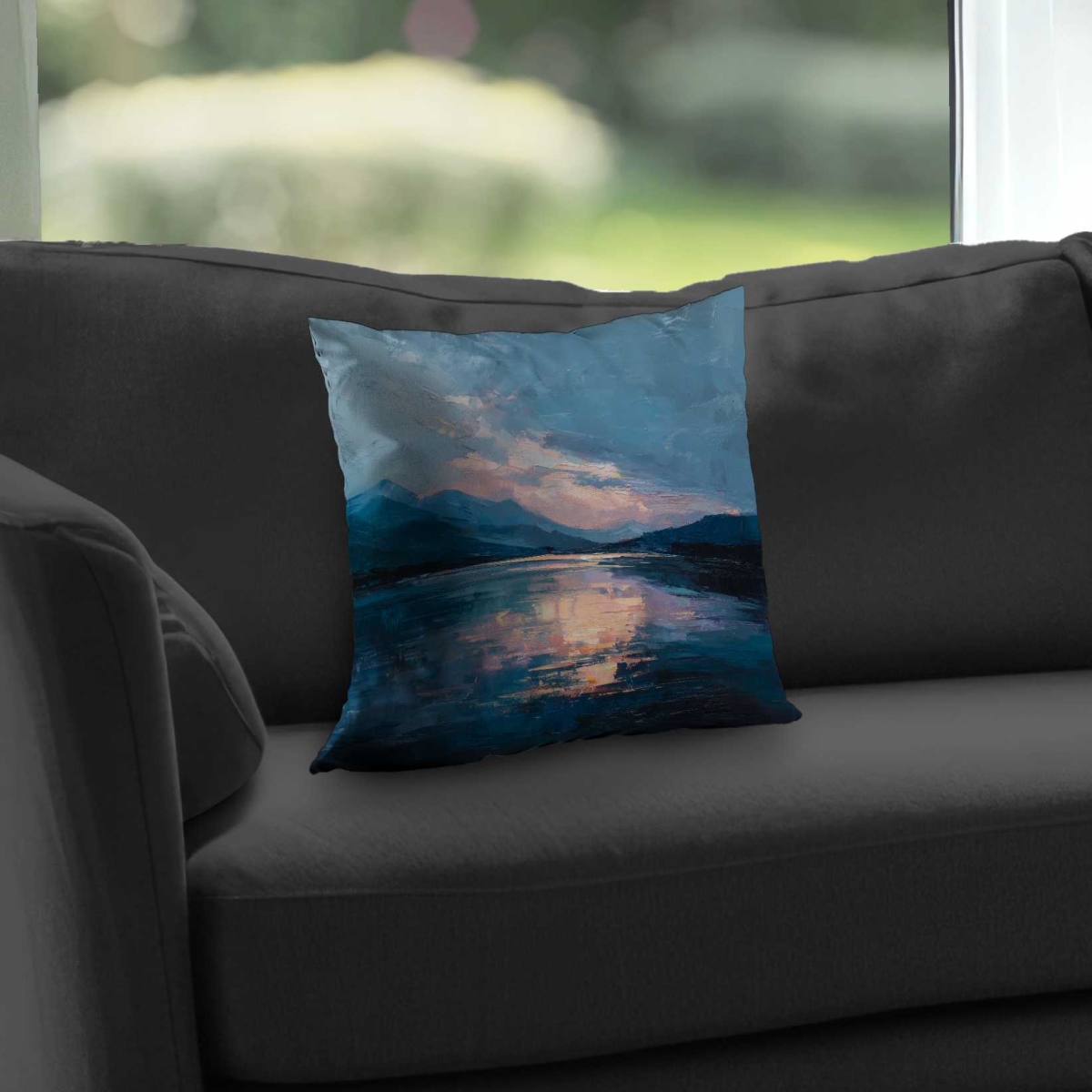 Concius Sales C1PC1414PD8V3F 14 x 14 in. Reflect Blue Poly Twill Throw for Stylish Home Decor - Insert NOT included