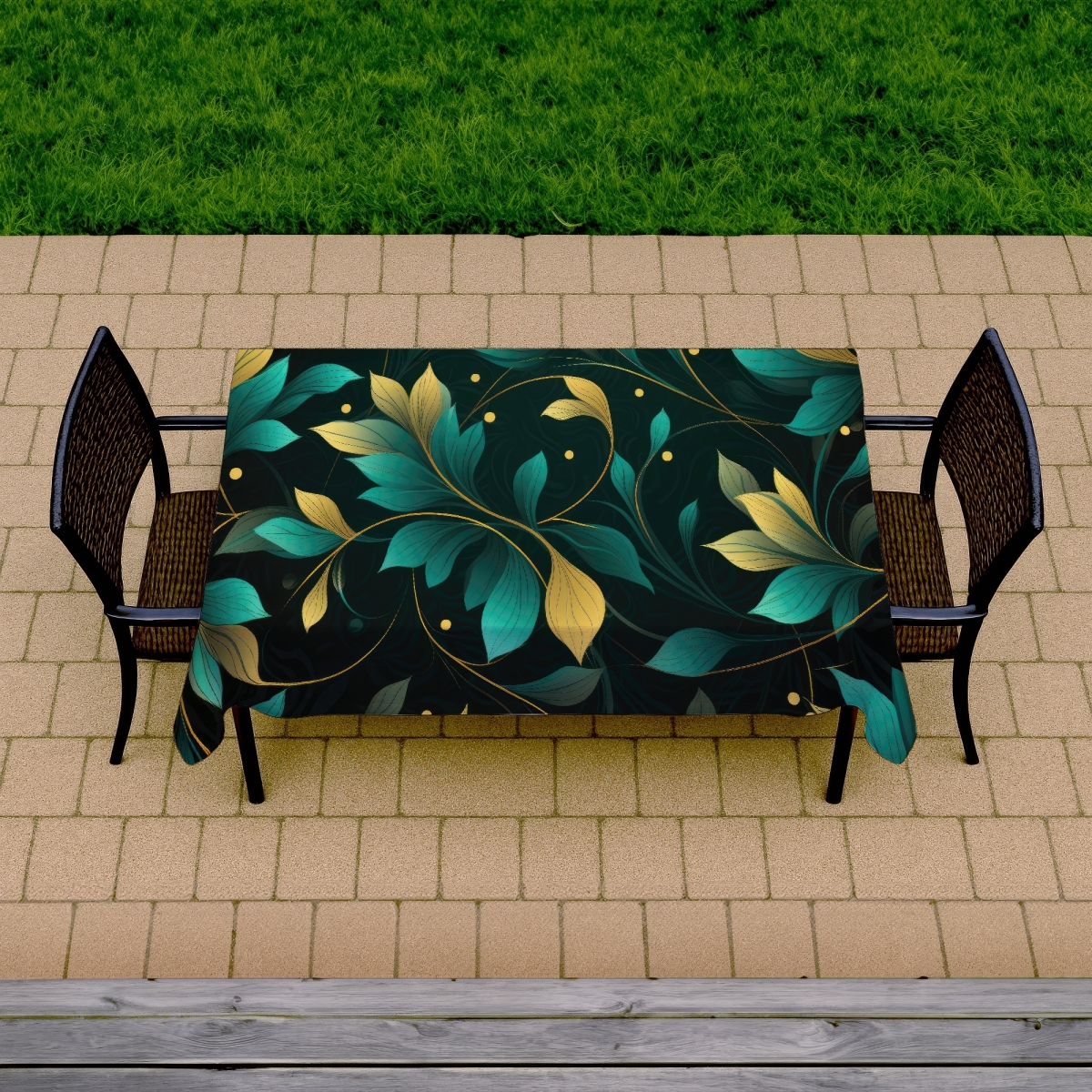 Picture of Conscious Sales C1TCLRGE5JBPOH 58 x 102 in. Twirling Twigs Tablecloth - Green Indoor & Outdoor Home Decor
