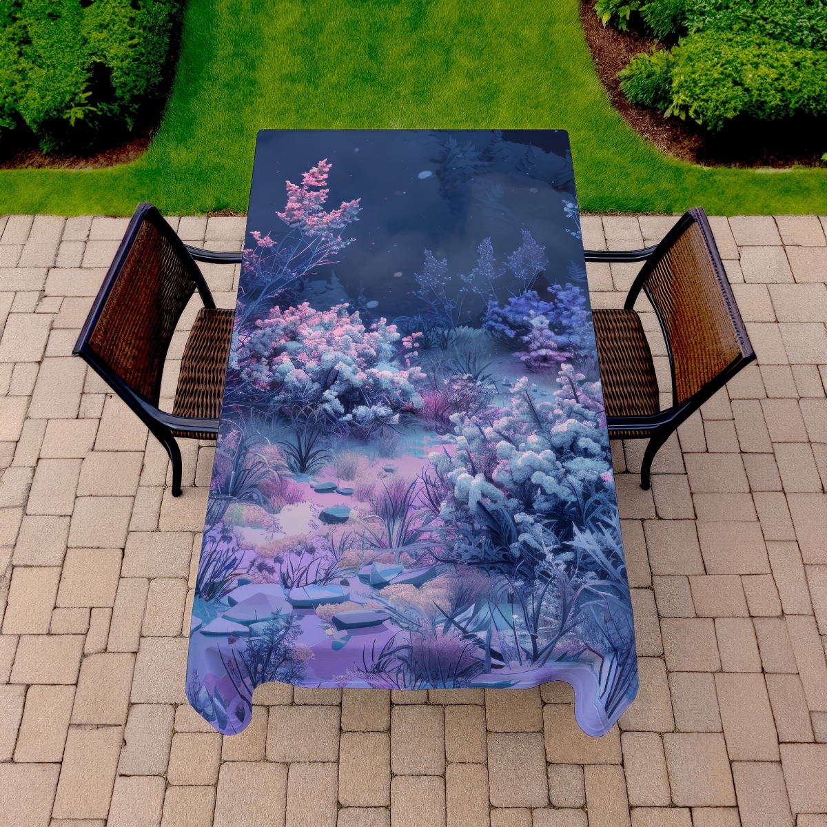 Picture of Conscious Sales C1TCLRGE9IQFXO 58 x 102 in. Cold Night Pink Indoor & Outdoor Tablecloth for Home Decor