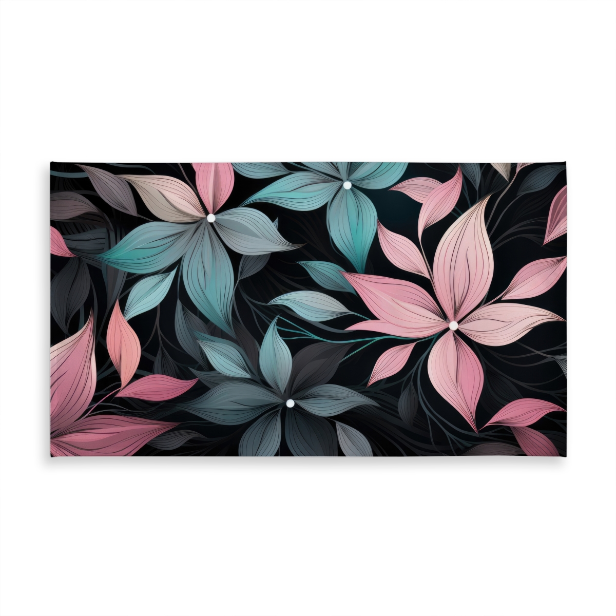 Picture of Conscious Sales C1TCLRGEER503F 58 x 102 in. Desaturated Flowers Turquoise Tablecloth for Home Decor