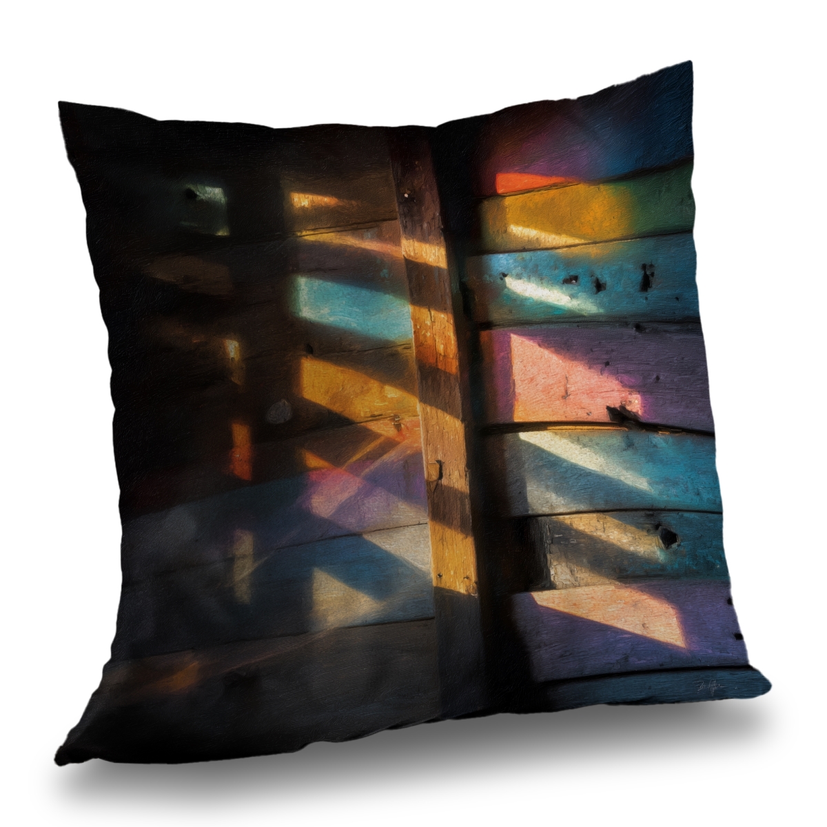 Concius Sales C1PT14148122VP 14 x 14 in. Casting Rainbows Poly Twill Throw Pillow - Home Decor Accent - Insert Included