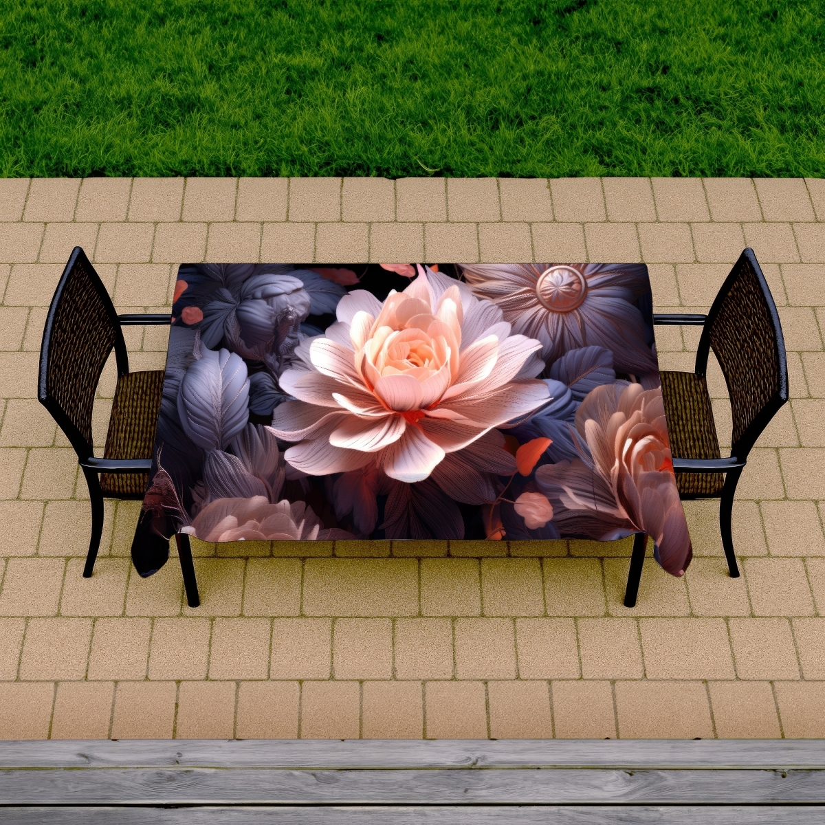 Picture of Conscious Sales C1TCLRGEL242WY 58 x 102 in. Sublime Light Beige Indoor & Outdoor Tablecloth for Home Decor