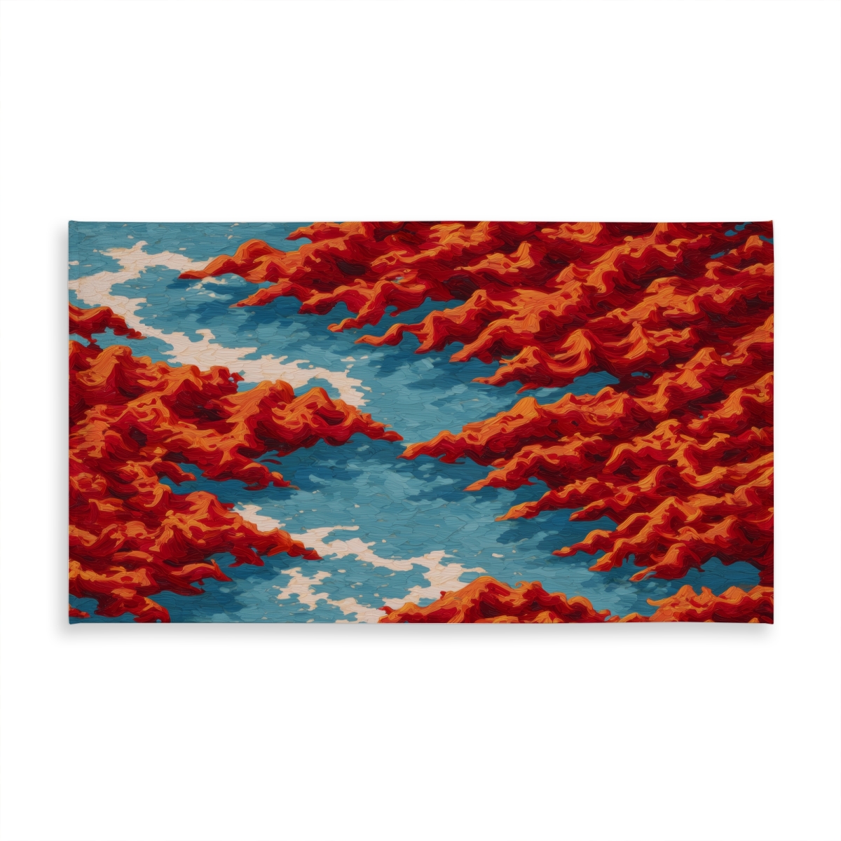 Picture of Conscious Sales C1TCLRGERN5QO4 58 x 102 in. Red Mounds White Indoor & Outdoor Tablecloth for Home Decor