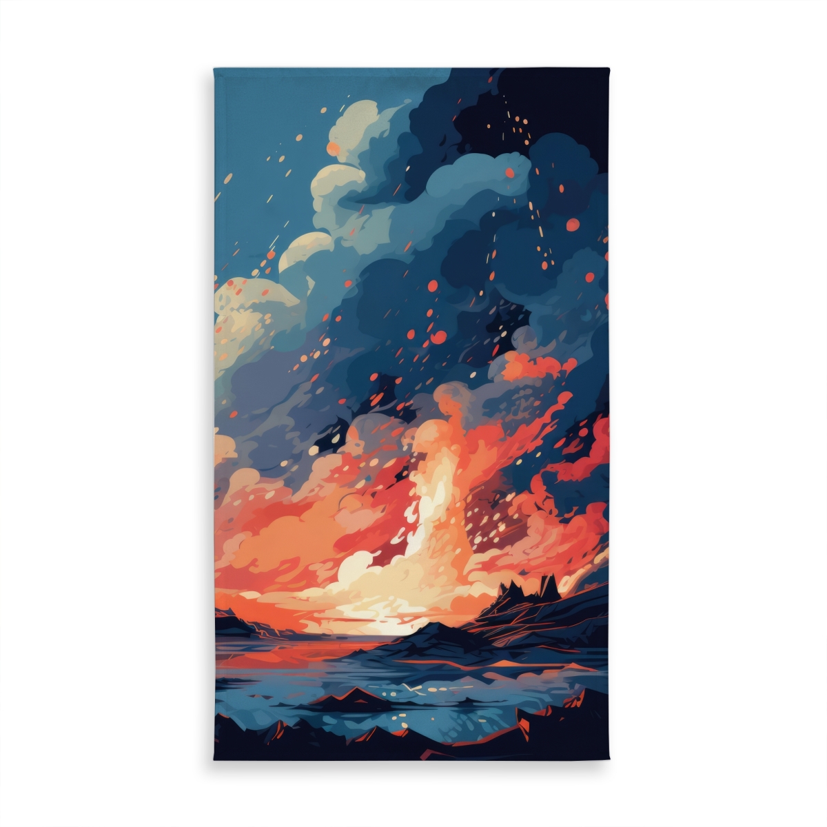Picture of Conscious Sales C1TCLRGEUX7VGE 58 x 102 in. Magma Does Not Wait - Red Indoor & Outdoor Tablecloth - Decor