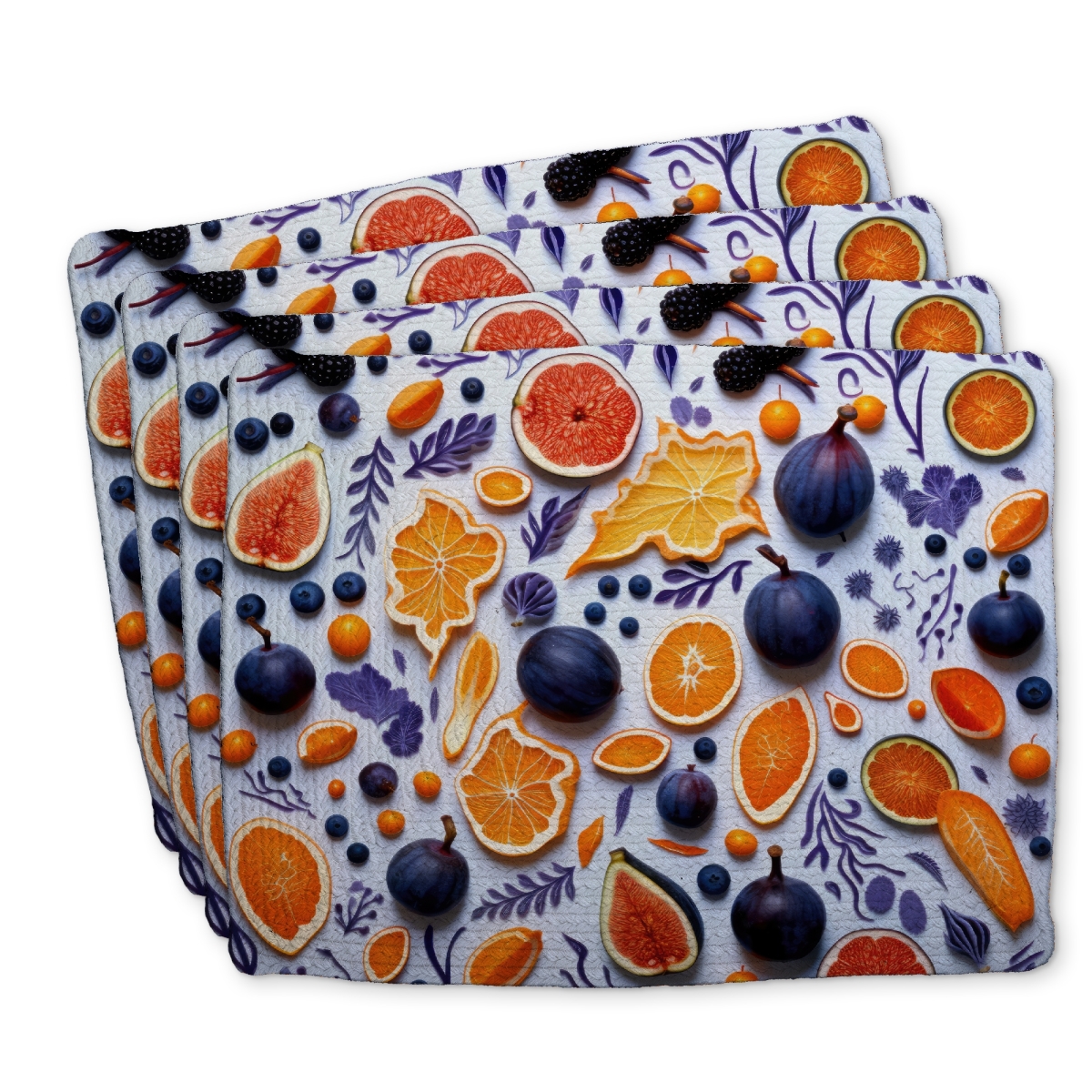 Picture of Conscious Sales C4BP14184J9HEN 14 x 18 in. Fruity Skins Braided Polyester Placemat for Home Decor