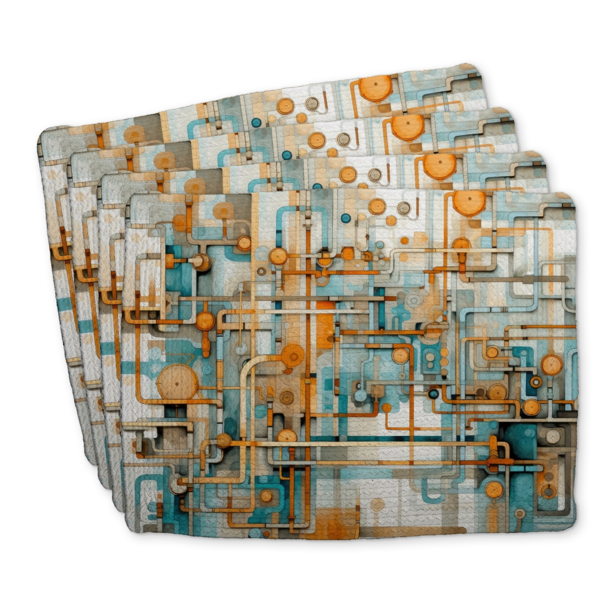 Picture of Conscious Sales C4BP141858Z2ZY 14 x 18 in. Like Clockwork Braided Polyester Placemat - Home Decor