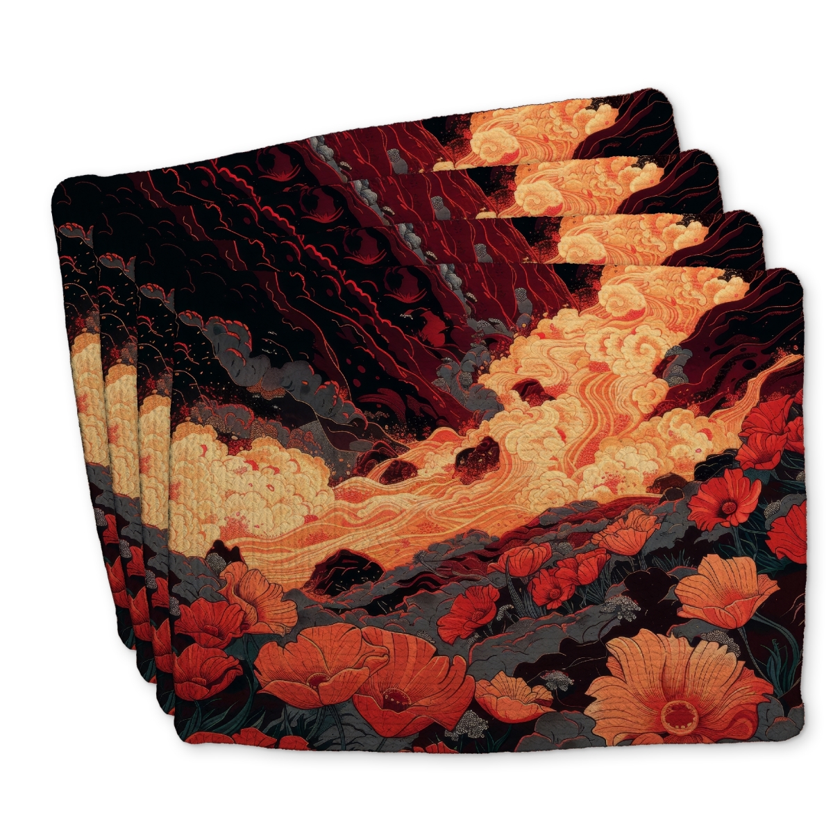 Picture of Conscious Sales C4BP1418C8RE9A 14 x 18 in. The Big Burn - Braided Polyester Placemat for Home Decor