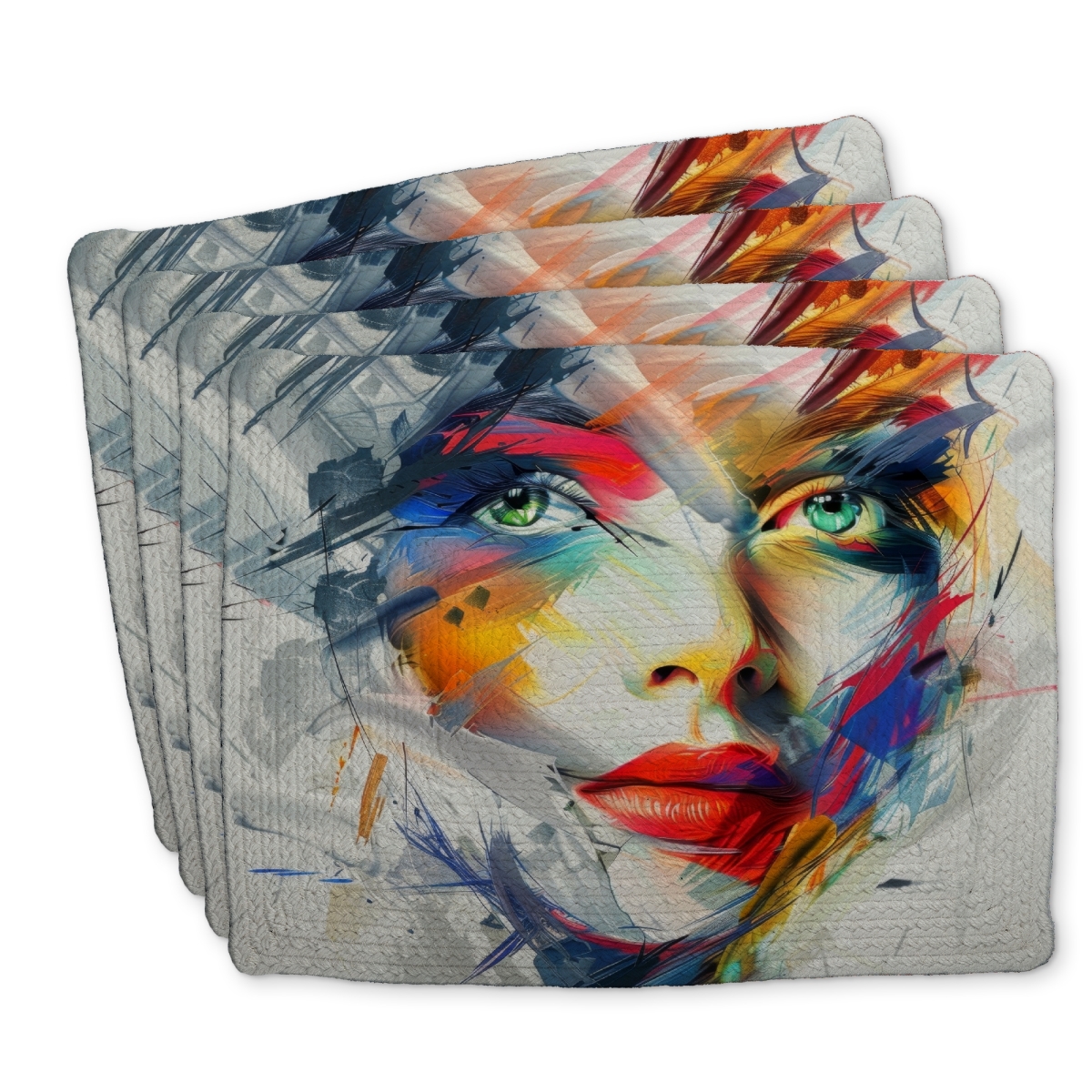 Picture of Conscious Sales C4BP1418EDDNDR 14 x 18 in. Abstract Look - Braided Polyester Placemat for Home Decor
