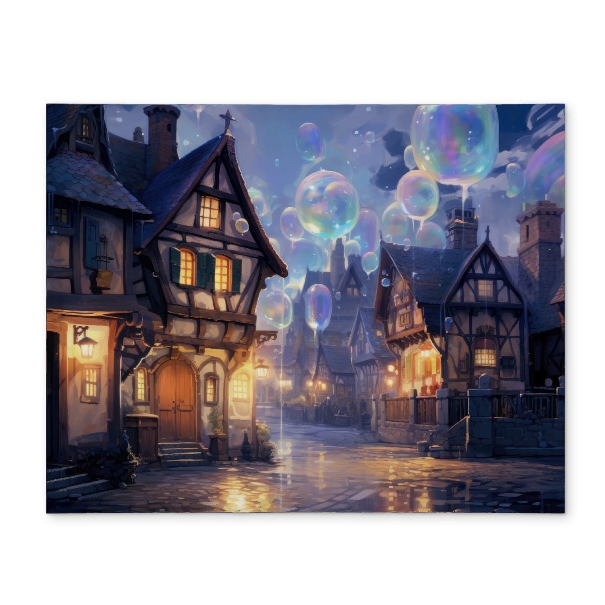 Picture of Conscious Sales CPPM1418EIFTSB 14 x 18 in. Bloopy Town Blue Polyester Placemat for Home Decor - Stylish