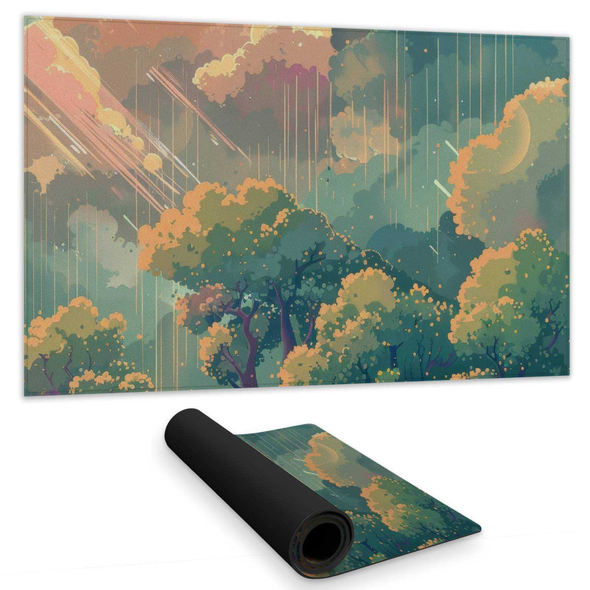 Concius Sales C1DM14242BJO8I 14 x 24 in. Crystal Winds Gaming Mat - Stylish Home Decor Play Surface