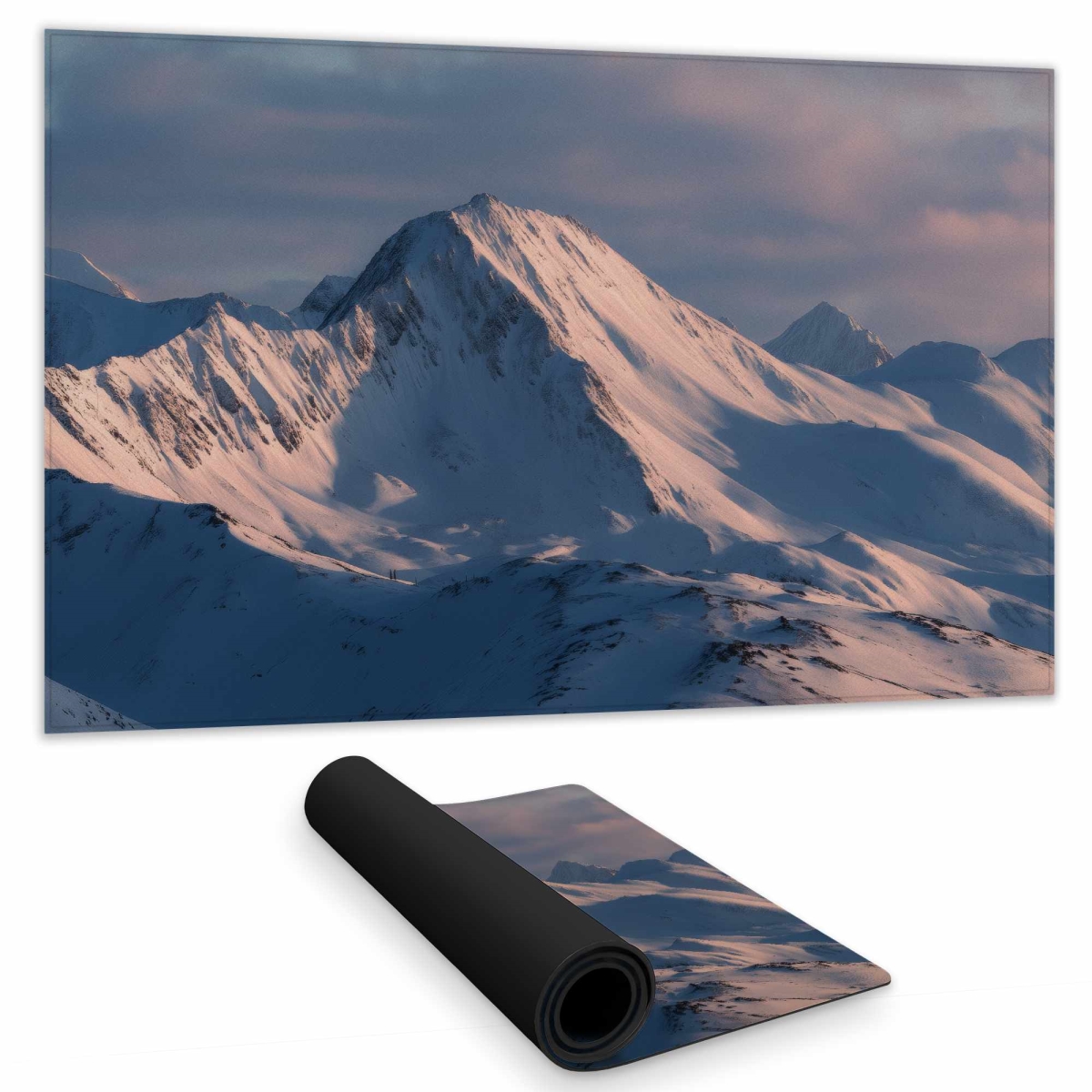 Concius Sales C1DM14247RQGQD 14 x 24 in. Icy Peaks Gaming Mat - Stylish Home Decor for Gamers