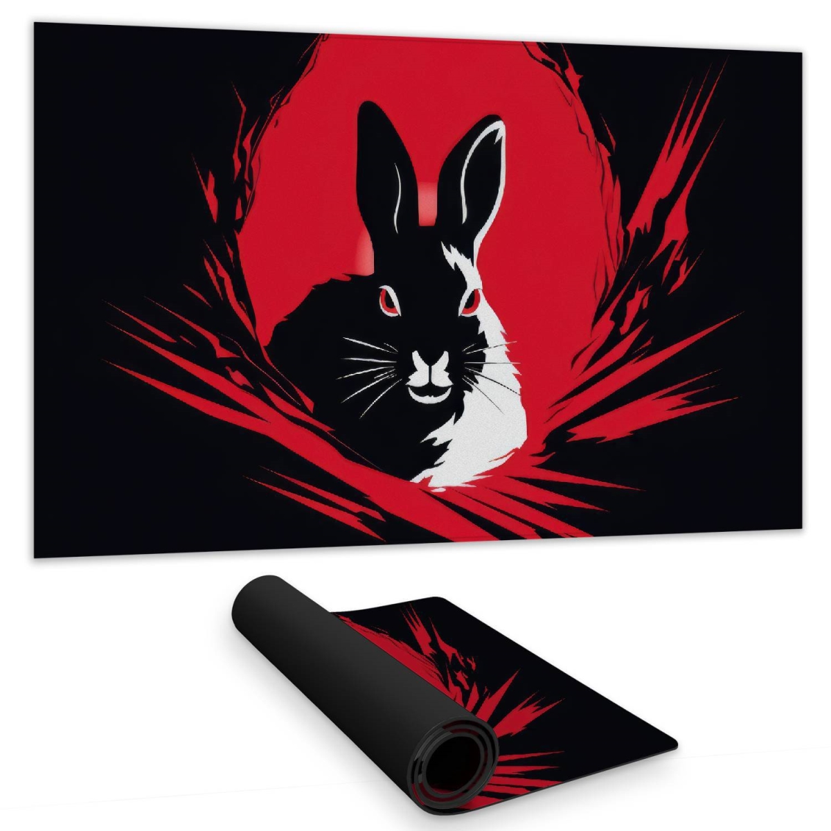 C1DM14248HAXWX 14 x 24 in. Bad Intentions Red Gaming Mat - Stylish Home Decor Piece