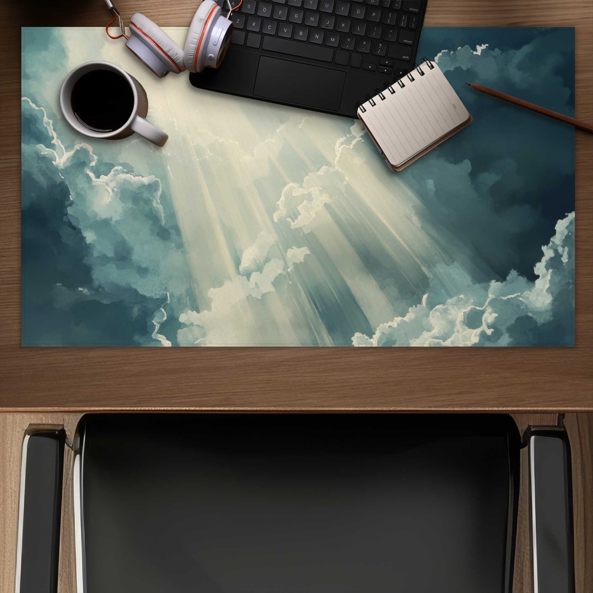 Concius Sales C1DM1424ESTIDG 14 x 24 in. Beam of Light Blue Gaming Mat - Stylish Home Decor Accessory