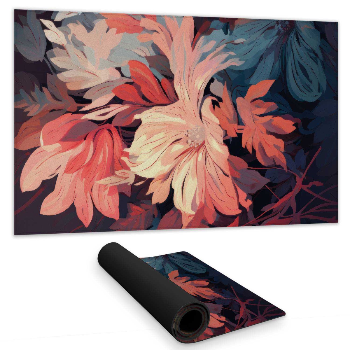 C1DM1424IFQQFO 14 x 24 in. Silent Charm Blue Gaming Mat - Stylish Home Decor Accessory