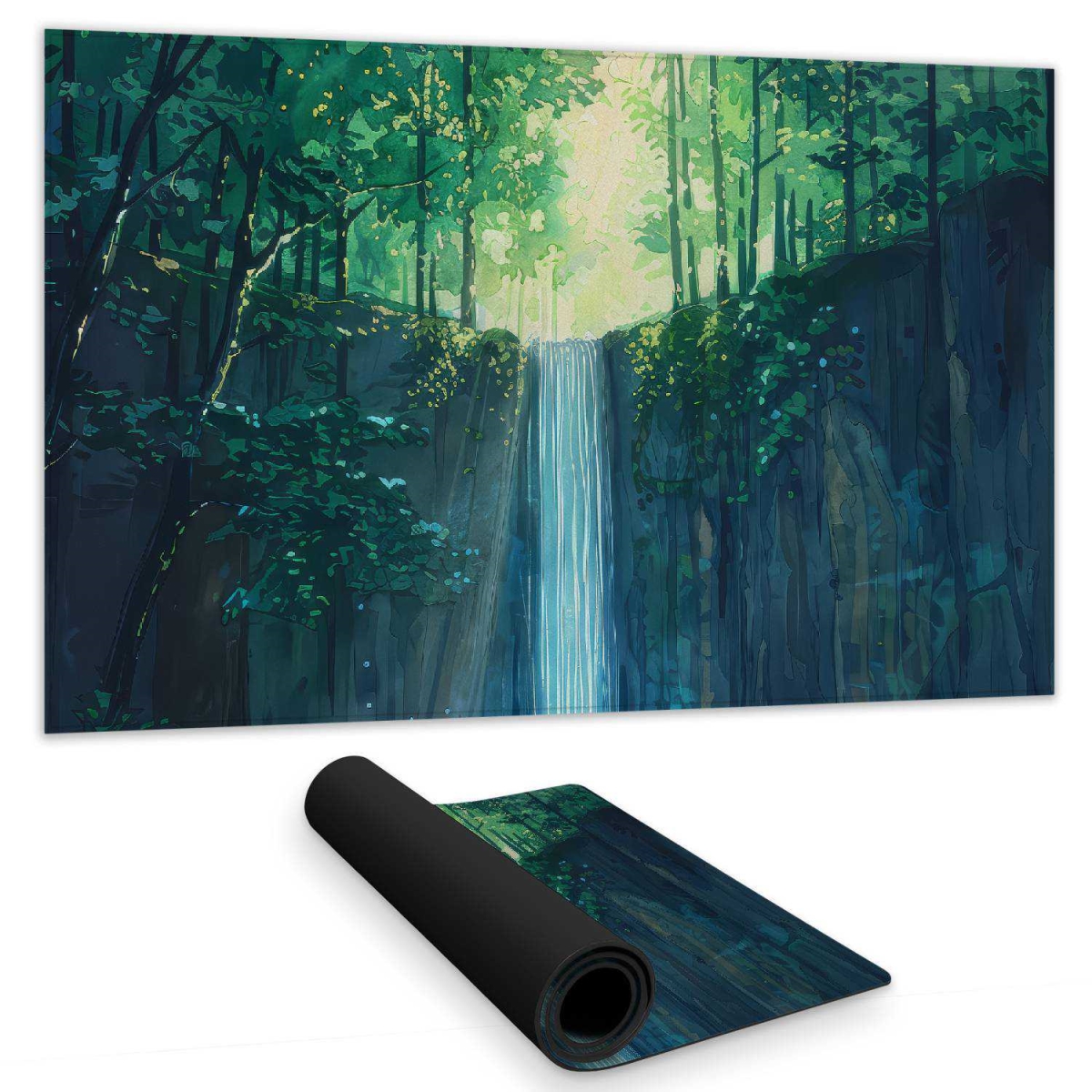 Concius Sales C1DM1424KFLQMC 14 x 24 in. Waterfall Gaming Mat - Stylish Home Decor Play Surface