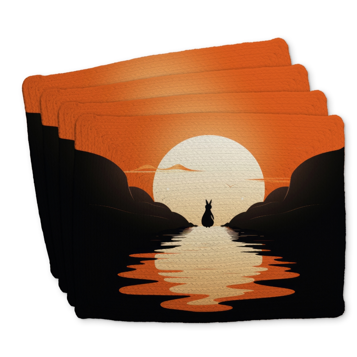 Picture of Conscious Sales C4BP1418N4MKQV 14 x 18 in. Running Away Braided Polyester Placemat for Home Decor