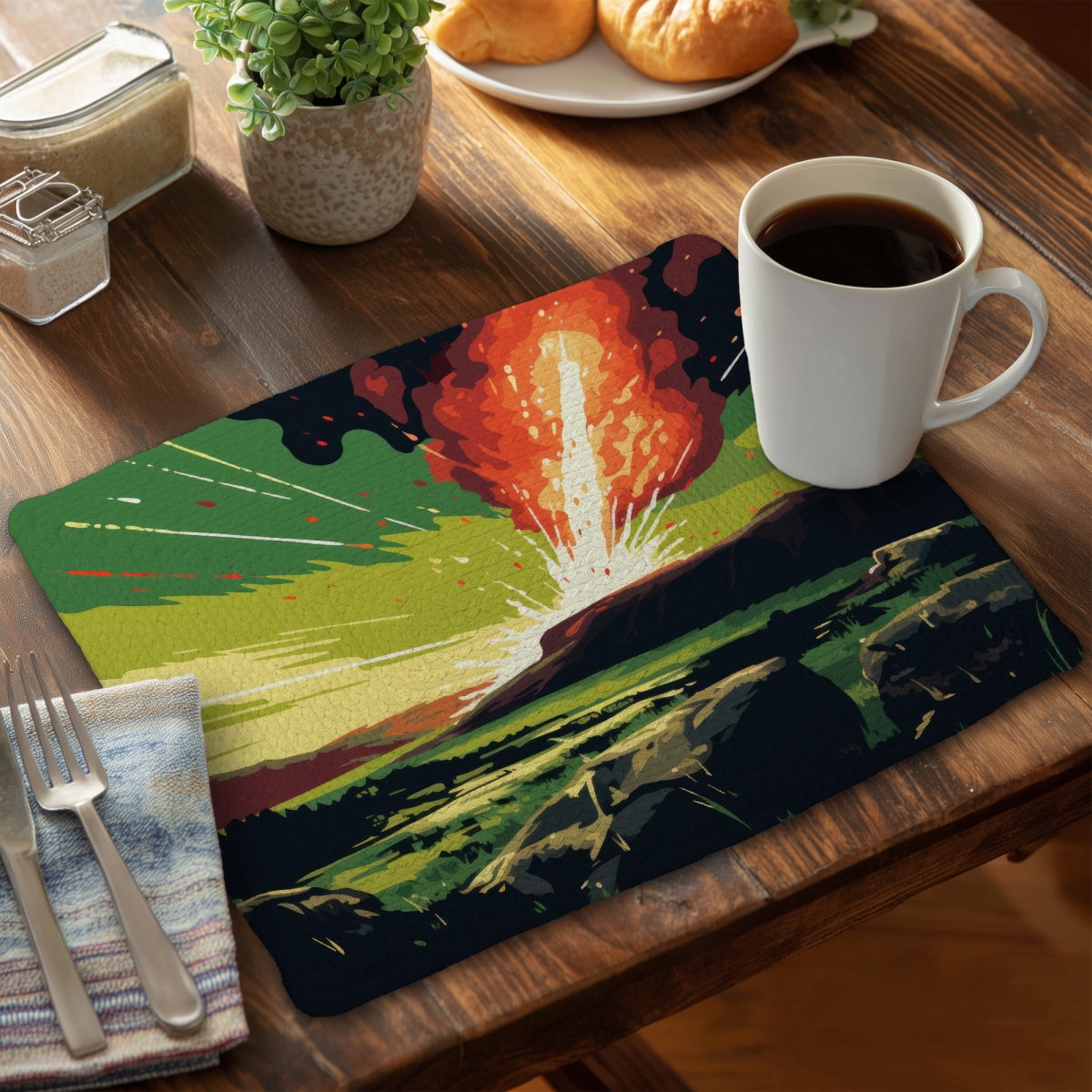 Picture of Conscious Sales C4BP1418SBKXVH 14 x 18 in. The Crash - Braided Polyester Placemat for Home Decor