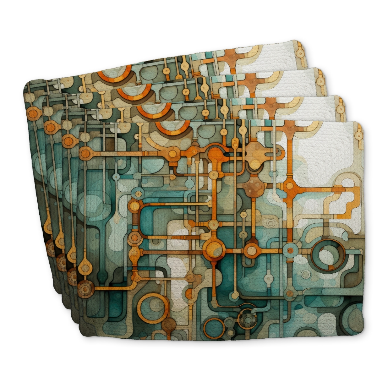 Picture of Conscious Sales C4BP1418V2TSYF 14 x 18 in. Turns & Bends Braided Polyester Placemat - Home Decor