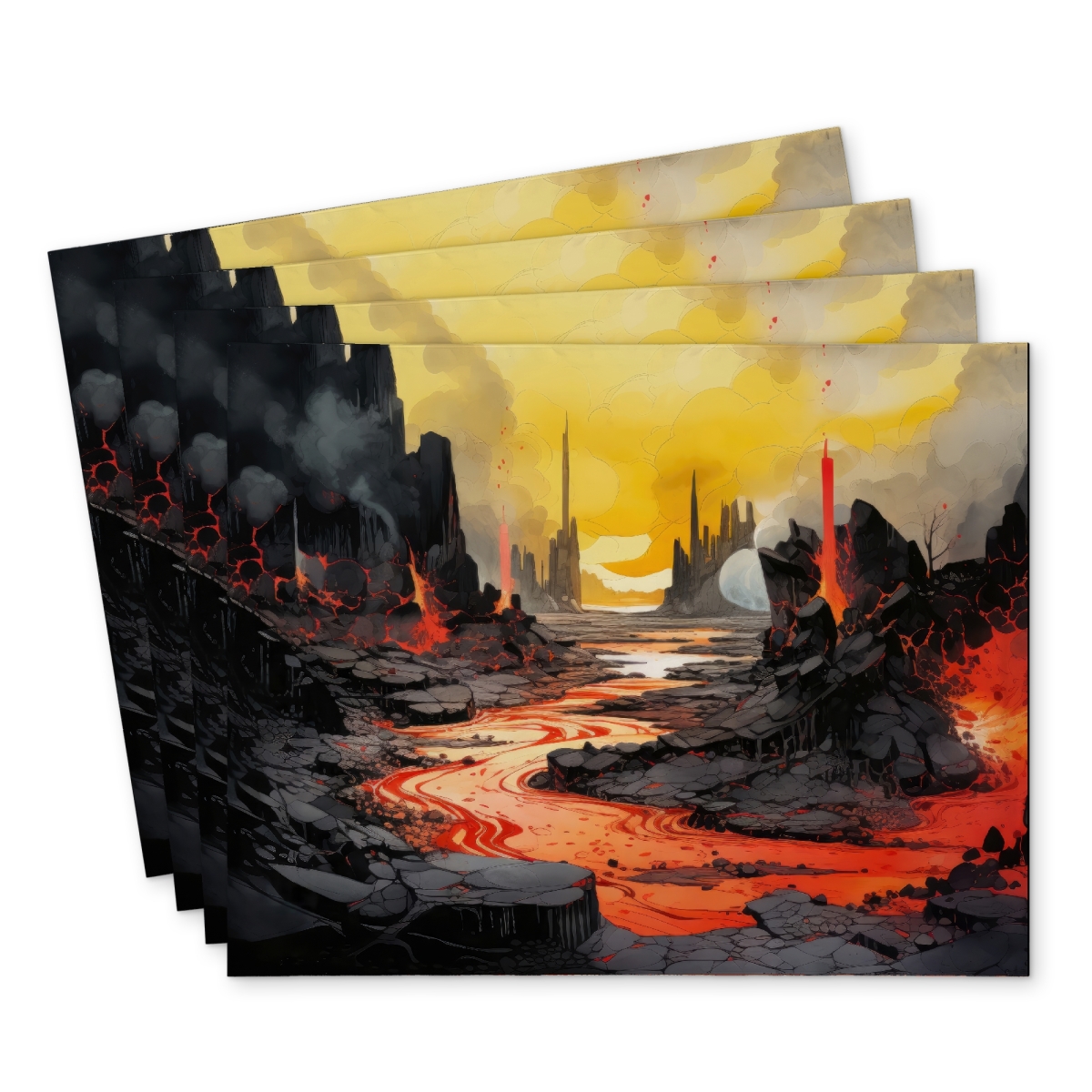 Picture of Conscious Sales C4PP14184YGS09 14 x 18 in. Charred Polyester Placemat for Stylish Home Decor - Durable