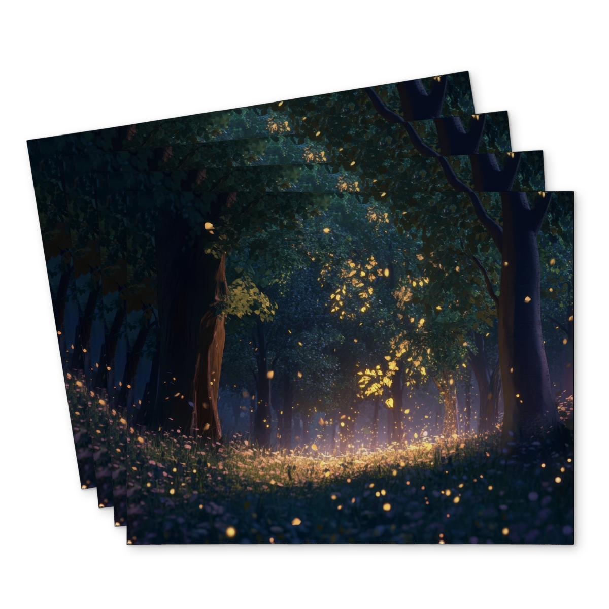 Picture of Conscious Sales C4PP1418647MJY 14 x 18 in. Glowing Leaves Polyester Placemat for Stylish Home Decor