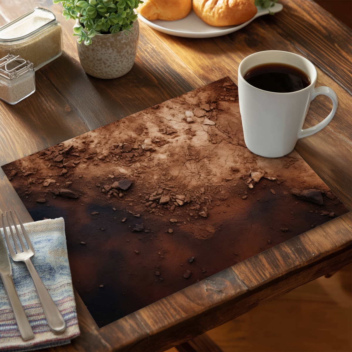 Picture of Conscious Sales C4PP1418CHISBS 14 x 18 in. The Dark Patch Polyester Placemat - Stylish Home Decor