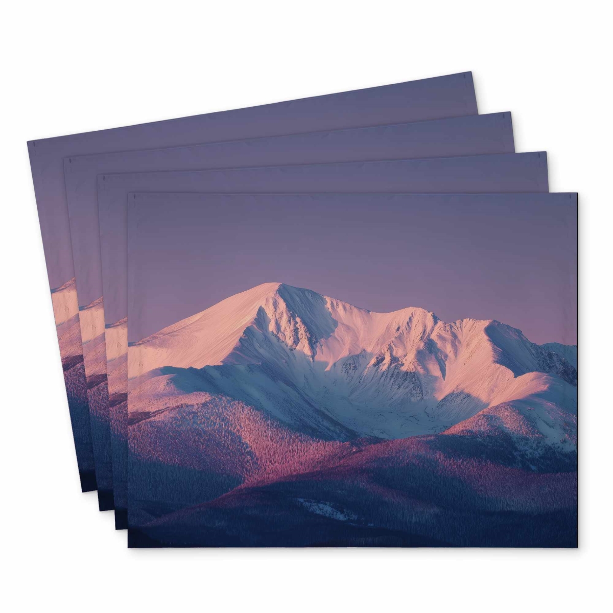 Picture of Conscious Sales C4PP1418CP0Q4Z 14 x 18 in. Rising Snow Polyester Placemat for Elegant Home Decor
