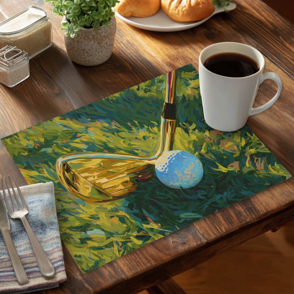 Picture of Conscious Sales C4PP1418DM32G4 14 x 18 in. Golden Club Polyester Placemat for Elegant Home Decor
