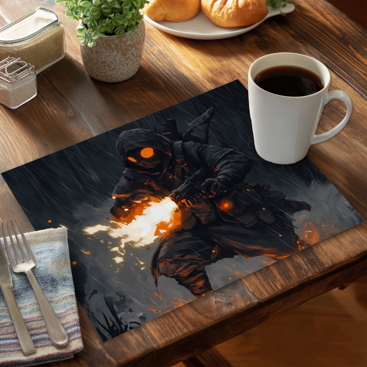 Picture of Conscious Sales C4PP1418E57OY1 14 x 18 in. Scorch Polyester Placemat for Stylish Decor - Durable & Chic