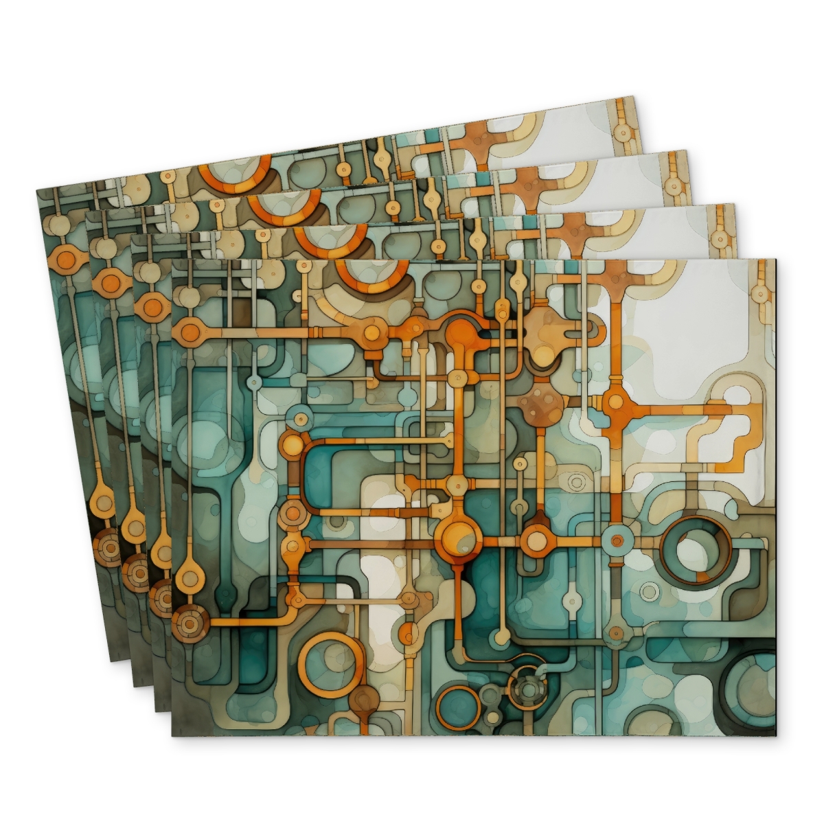 Picture of Conscious Sales C4PP1418GLRWVT 14 x 18 in. Turns & Bends Polyester Placemat - Stylish Home Decor