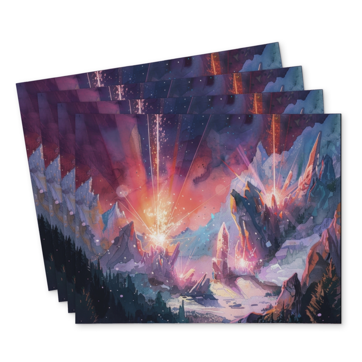 Picture of Conscious Sales C4PP1418K1GRJG Beaming Signal Polyester Placemat - Stylish Home Decor - 14 x 18 in.