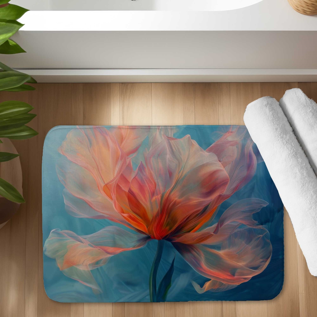 C1BM1724EHBCY2 17 x 24 in. Blend Blue Bath Mat - Stylish & Durable Design