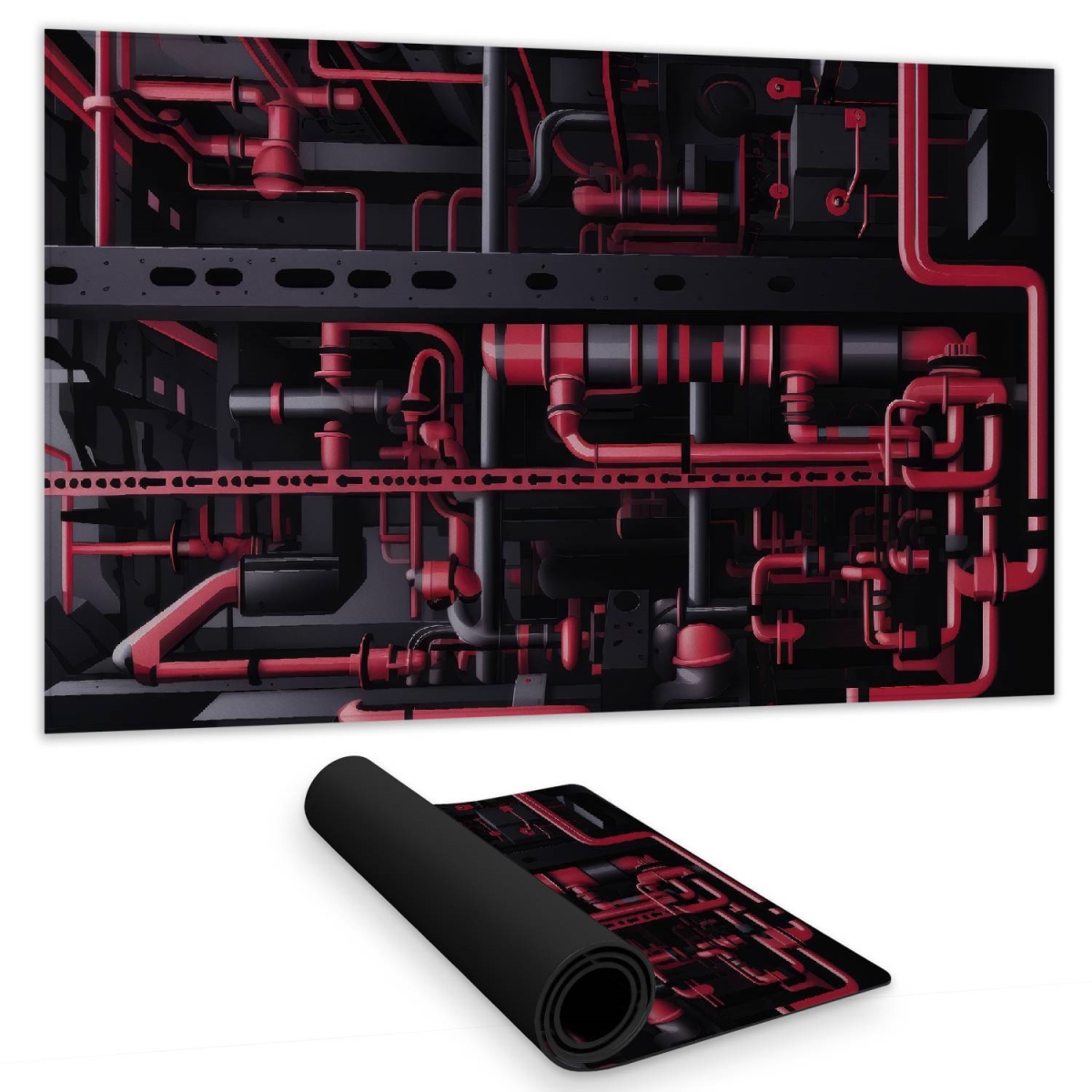C1DM1424N2JBU8 14 x 24 in. Machinery Gray Gaming Mat - Stylish Home Decor Accessory