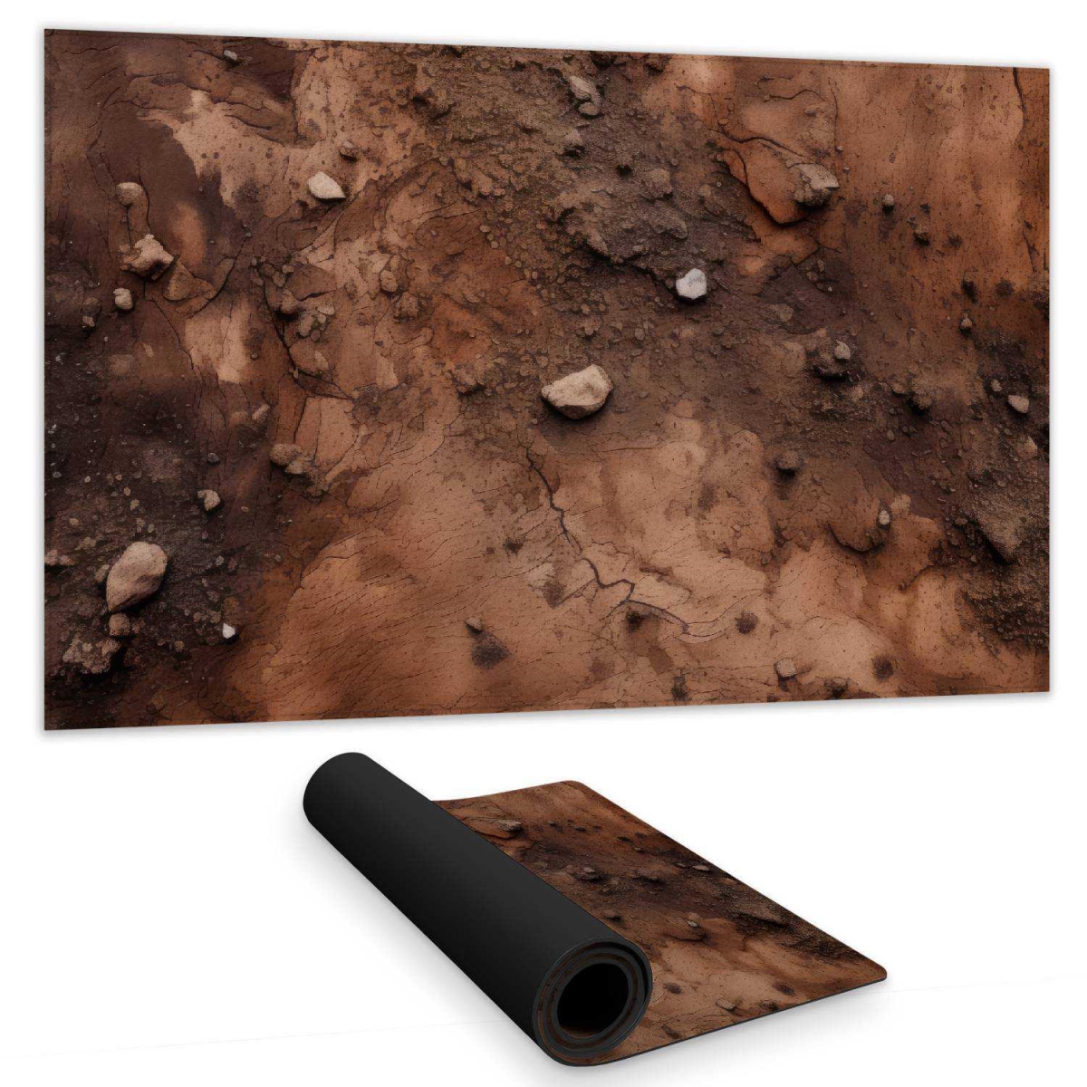 Concius Sales C1DM1424NUQ3SH 14 x 24 in. Mud and Stones Gaming Mat - Unique Home Decor Play Surface