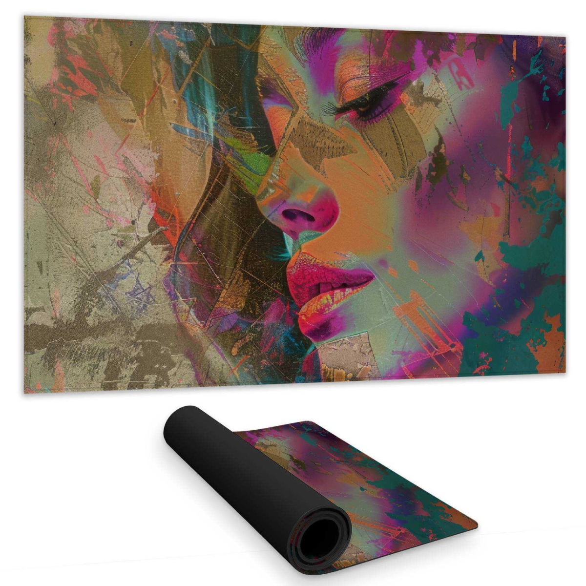 Concius Sales C1DM1424TIPNDY 14 x 24 in. Grunge Look Gray Gaming Mat for Home Decor - Stylish Design
