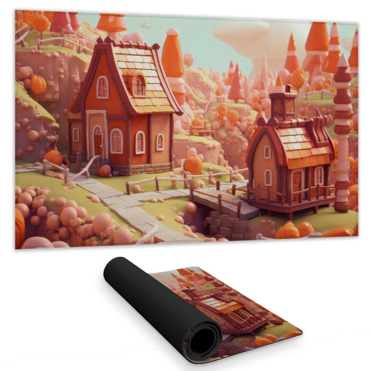 Concius Sales C1DM1424UVND2O 14 x 24 in. Toy Town Gaming Mat - Stylish Home Decor Play Surface